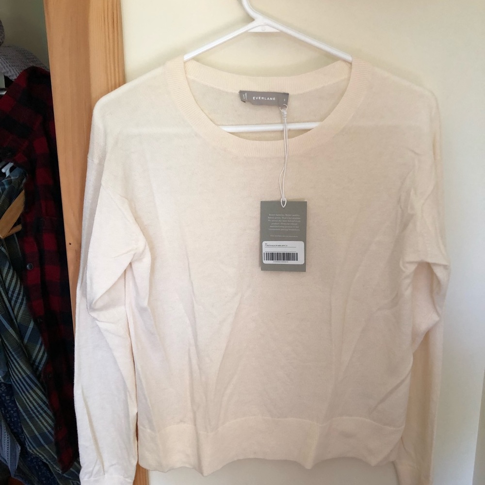 Everlane white sweater NWT